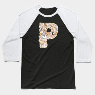 cat letter P(the cat forms the letter P) Baseball T-Shirt